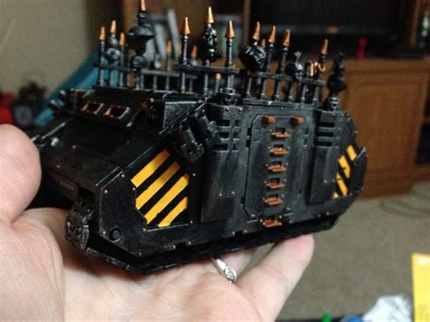 Warhammer 40K, Chaos Space Marine Rhino tank I painted. They're so tiny! | Warhammer 40k ...