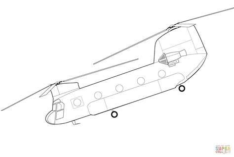 Boeing CH-47 Chinook Helicopter coloring page | Free Printable Coloring Pages