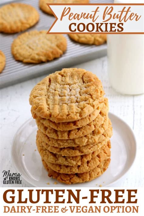 Gluten-Free Peanut Butter Cookies {Dairy-Free & Vegan Option} - Mama ...