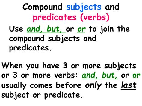 Compound Subject And Predicate Examples