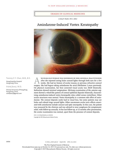 (PDF) Amiodarone-Induced Vortex Keratopathy