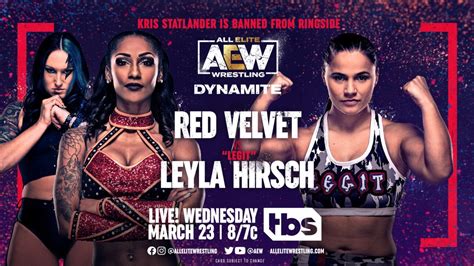 Leyla Hirsch Vs. Red Velvet Rematch Set For AEW Dynamite - WrestleTalk