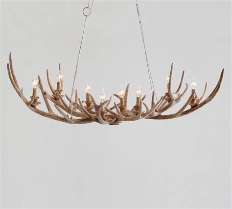 Faux Antler Linear Chandelier (53") | Faux antler, Linear chandelier, Antler chandelier