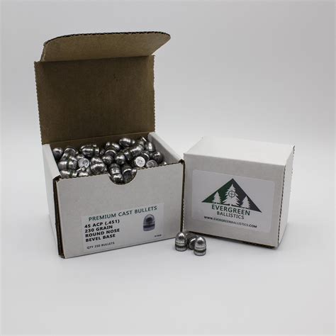 45 ACP (.451) 230 Grain Round Nose Lead Bullets – Evergreen Ballistics