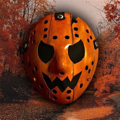 Pumpkin Jason Mask - Etsy