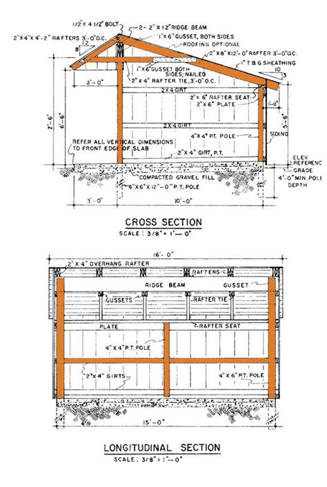 13×16 Loafing Shed Plans – Build Your Own Run-In Shed