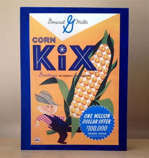 Retro Kix Cereal Box Art Deep Wooden Panel Showcases Kix | Etsy