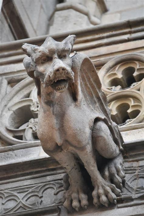 Gargoyle Statues on Gothic Cathedral in Barcelona, Spain Editorial Image - Image of city, devil ...