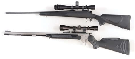 Lot Detail - (M) TWO MODERN HIGH QUALITY HUNTING RIFLES, FROM REMINGTON AND THOMPSON CENTER.