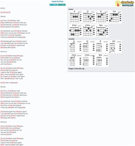 Chord: Love Is You - ten2five - tab, song lyric, sheet, guitar, ukulele ...