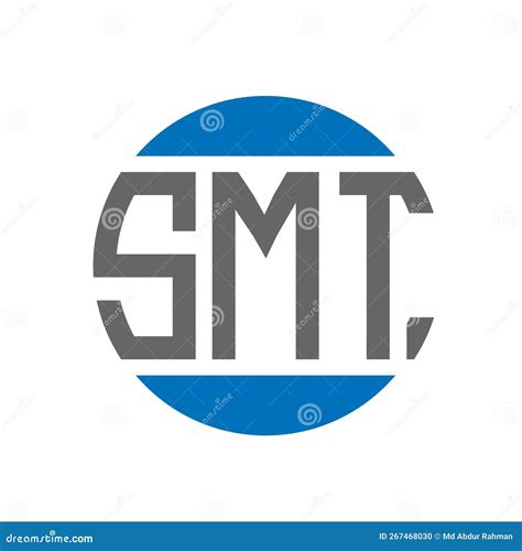 SMT Letter Logo Design on White Background. SMT Creative Initials Circle Logo Concept Stock ...