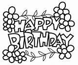 Happy Birthday Coloring Pages – Printable FREE sketch template