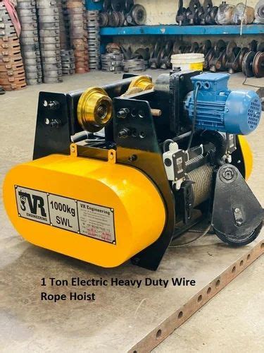 1 Ton Electric Heavy Duty Wire Rope Hoist, 220 V at Rs 55000 in ...