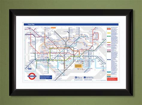 London Tube Subway Map 2009 18x12 Heavyweight Art Print | Etsy | London ...