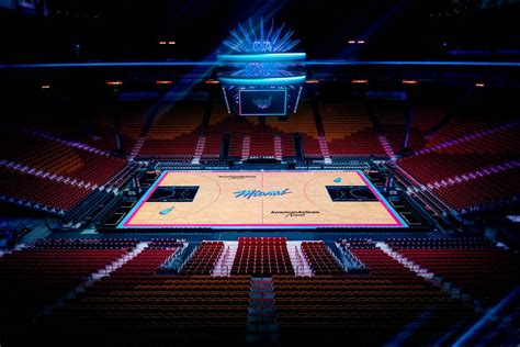 Miami Heat unveil Vice-themed basketball court | Miami Herald