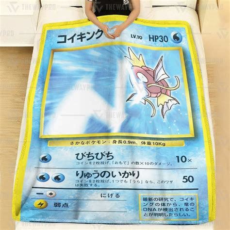 Anime Pokemon Tamamushi University Magikarp Card Quilts Blanket K121121 - USALast