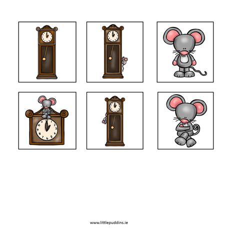 Hickory Dickory Dock Printable – Little Puddins