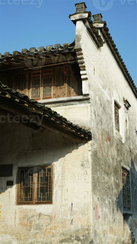 The beautiful traditional Chinese village view with the classical ...