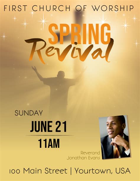 Church Revival Flyer Template Free - Professional Sample Template Collection