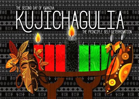 Kwanzaa Day 2 Kujichagulia Self Determination with Kinara Candles card #Ad , #ad, #Kujichagulia ...