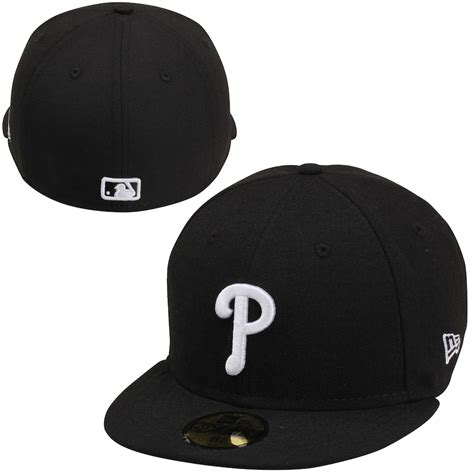 Men's Philadelphia Phillies New Era Black League Basic 59FIFTY Fitted Hat