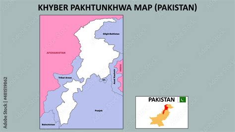 Khyber Pakhtunkhwa Map. Political map of Khyber Pakhtunkhwa. Khyber Pakhtunkhwa Map of Pakistan ...