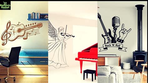 DIY WALL ART MUSIC LOVERS WALL DECOR IDEAS | Music Wall Decor Paintings | Stickers |Nature's ...