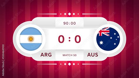 Argentina vs Australia Match Design Element. Flag icons isolated on ...