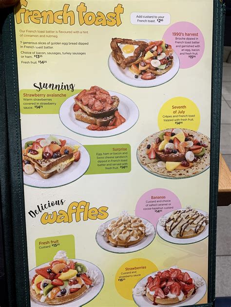 Cora Breakfast and Lunch menu in Edmonton, Alberta, Canada