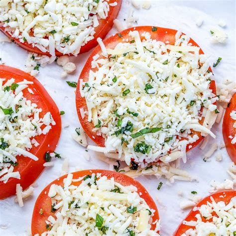 Baked Pizza Tomato Slices | Clean Food Crush