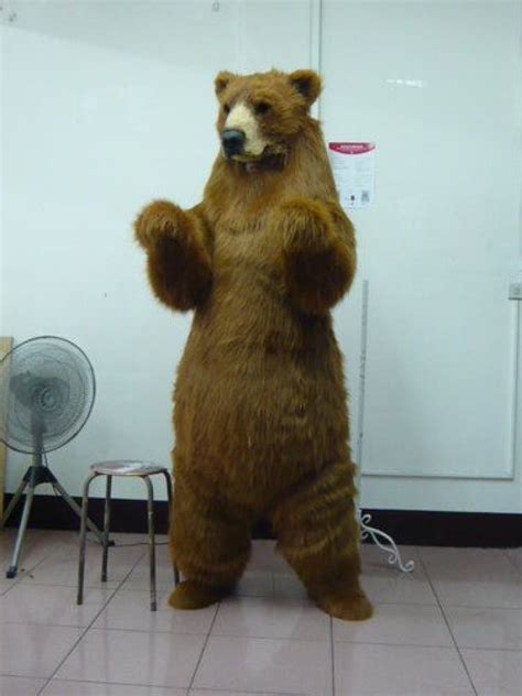 Realistic Grizzly Bear Fursuit Costume Mascot Costume