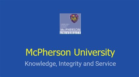 MCU Courses 2024 | McPherson University | All Programmes