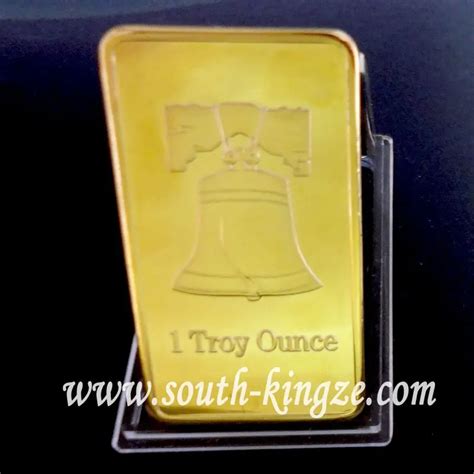 christmas gift! 1 troy ounce gold plated pure 999 gold metal bullion ...