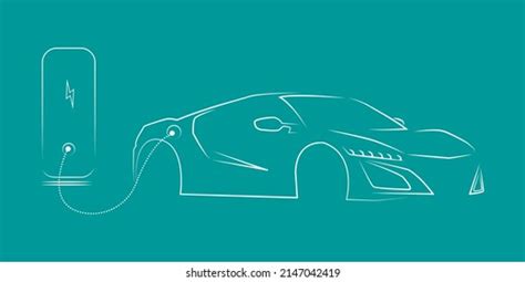 Electric Car Charging Stations By Sketch Stock Vector (Royalty Free) 2149064895 | Shutterstock