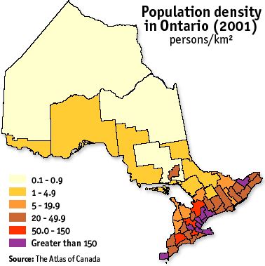 Population Density Ontario | Primary social studies, Social studies ...