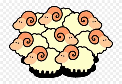 Herd Sheep Clipart Image Stock Illustration 1383981992 | Shutterstock ...