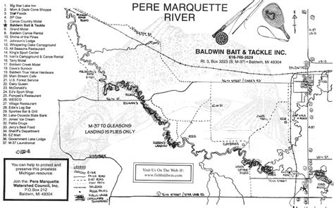 Pere Marquette River Access Map