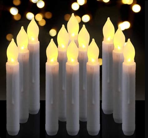 2020 6.9 LED Battery Taper Candles Flickering Flameless Tapered Candles ...