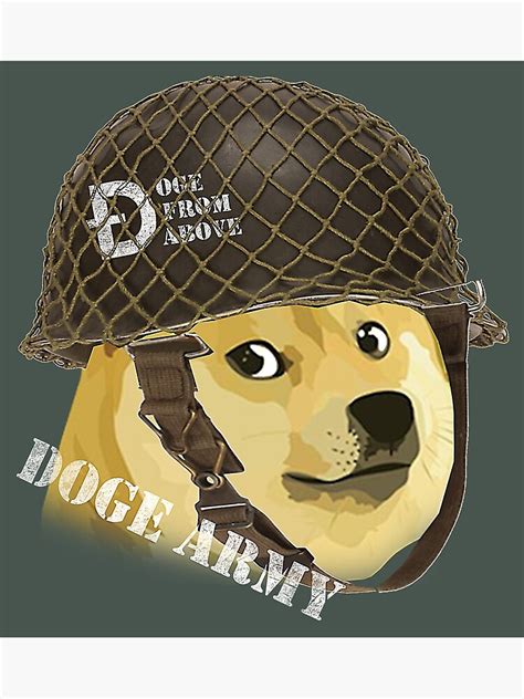 "Doge Army Helmet" Poster for Sale by Toadlyart | Redbubble