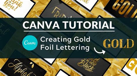 How to Add Gold Foil Lettering to Canva - Blogging Guide