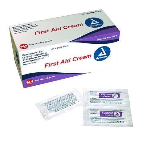 First Aid Burn Cream - 0.9g Foil Packet (144/cs) — MedStockUSA.com