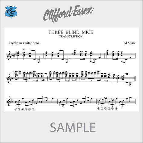 Three Blind Mice - Clifford Essex Music Co Ltd