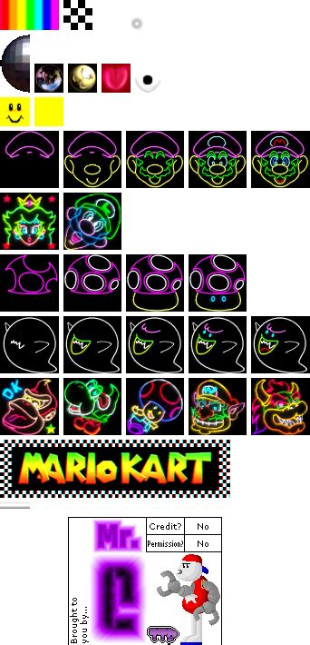 Nintendo 64 - Mario Kart 64 - Rainbow Road - The Textures Resource