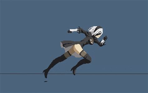 cute robot waifu | NieR: Automata | Pixel animation, Anime pixel art ...