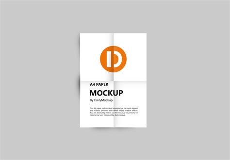 Free A4 Mockup PSD Template 2023 - Daily Mockup