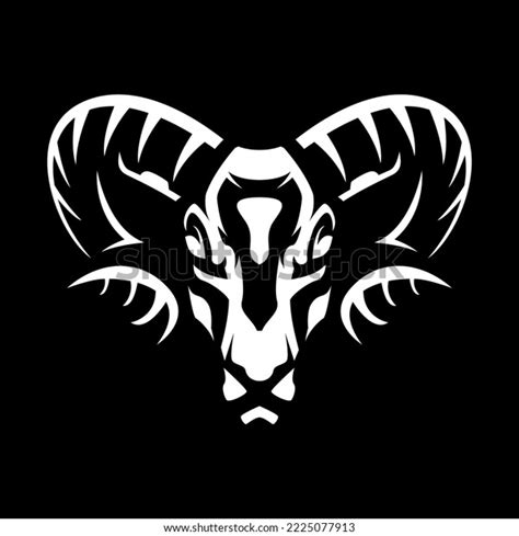 Ram Head Logo Icon Black White Stock Vector (Royalty Free) 2225077913 | Shutterstock