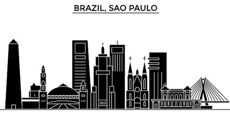 Sao Paulo Skyline Silhouette Vector Download