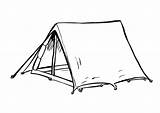 Camping tent coloring Page To Print And color sketch template