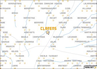 Clarens (France) map - nona.net