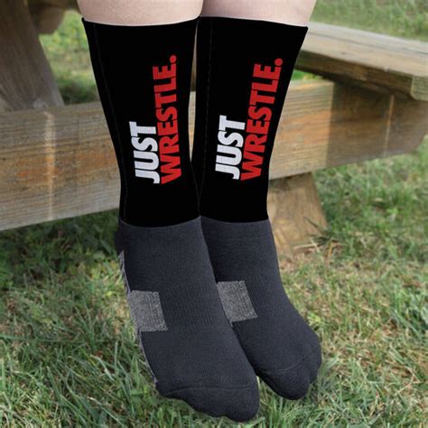 Wrestling Printed Mid-Calf Socks - Just Wrestle | ChalkTalkSPORTS